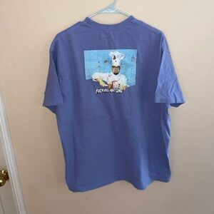 Graphic meme tee Tillys x Awesome short sleeve baby blue shirt y2k crew neck top
